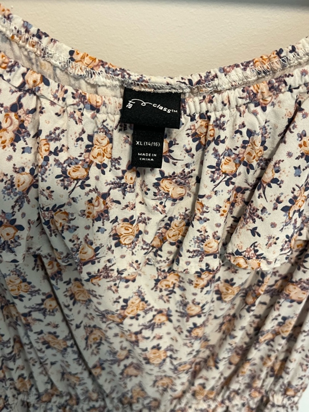 Floral Ruffle Maxi Dress Romper. Size XL. - Picture 3 of 3